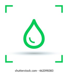Water isolated minimal single flat linear icon for application and info-graphic. Drop line vector icon for websites and mobile minimalistic flat design.