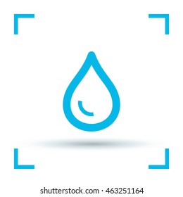 Water isolated minimal single flat linear icon for application and info-graphic. Drop line vector icon for websites and mobile minimalistic flat design.