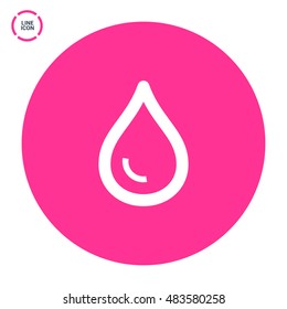 Water isolated minimal single flat linear icon for application and info-graphic. Drop line vector icon for websites and mobile minimalistic flat design.