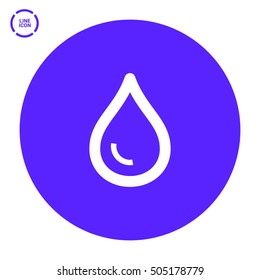 Water isolated minimal single flat linear icon for application and info-graphic. Drop line vector icon for websites and mobile minimalistic flat design.