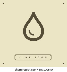 Water isolated minimal single flat linear icon for application and info-graphic. Drop line vector icon for websites and mobile minimalistic flat design.