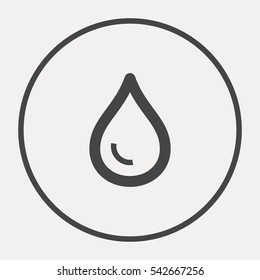 Water isolated minimal single flat linear icon for application and info-graphic. Drop line vector icon for websites and mobile minimalistic flat design.