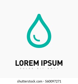 Water isolated minimal single flat linear icon for application and info-graphic. Drop line vector icon for websites and mobile minimalistic flat design.
