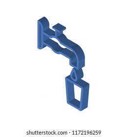 Water isometric left top view 3D icon