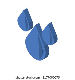 Water isometric left top view 3D icon