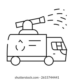 water jet protest meeting line icon vector. water jet protest meeting sign. isolated contour symbol black illustration