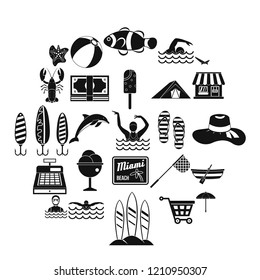 Water journey icons set. Simple set of 25 water journey vector icons for web isolated on white background