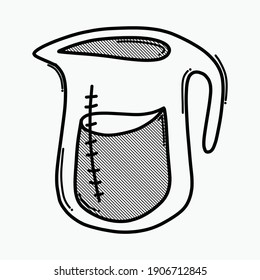 Water jug doodle vector icon. Drawing sketch illustration hand drawn line.