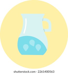 Diseño de iconos de vectores planos de saltos de agua