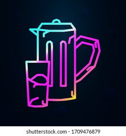 Water, jug, glass nolan icon. Simple thin line, outline vector of dia de muertos icons for ui and ux, website or mobile application