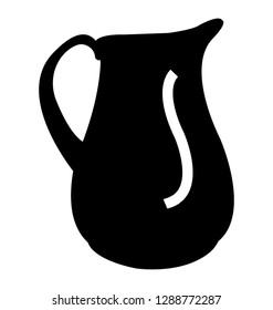Water jug icon, glyph vector design