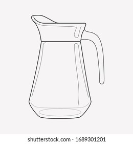 Water jug icon line element. Vector illustration of water jug icon line isolated on clean background for your web mobile app logo design.