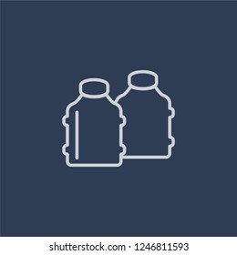 Water jug icon. Water jug linear design concept from Drinks collection. Simple element vector illustration on dark blue background.