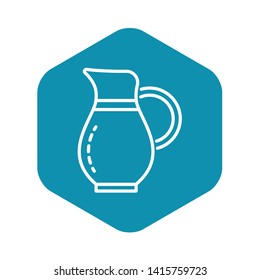 Water jug icon. Outline water jug vector icon for web design isolated on white background