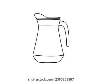 Water jug icon. Outline water jug vector icon. sign for mobile concept and web design.Vector illustration of water jug icon line isolated on clean background for your web mobile app logo design.