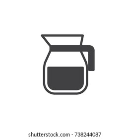 Water jug icon vector, filled flat sign, solid pictogram isolated on white. Pitcher symbol, logo illustration.