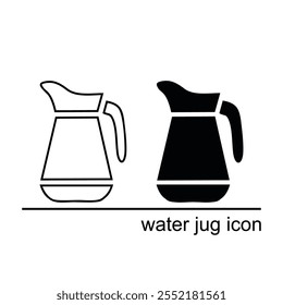 Water jug ​​icon on white background. vector icon
