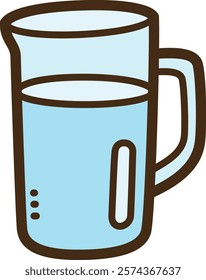 Water jug vector doodle illustration and graphic