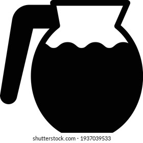 water jug vector glyph flat icon