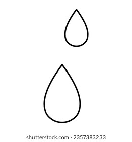 Water and juice splash liquide. One line stroke outline vector Illustration A drop shape, basic unit in fascinating study of liquids A dripped droplet, small player in grand scheme of fluid movement