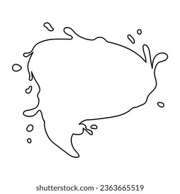 Water and juice splash liquide. One line stroke outline vector Illustration A wave shape, mesmerising pattern of seas energy A drop shape, minimalists choice of fluid beauty A dripped droplet, micro
