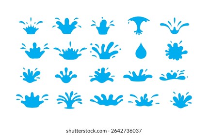 Water and juice splash liquide. Vector Illustration. A dripped droplet, delicate dancer in ballet of fluids A spill shape,  Dripping liquid elements, Victor illustration eps 10