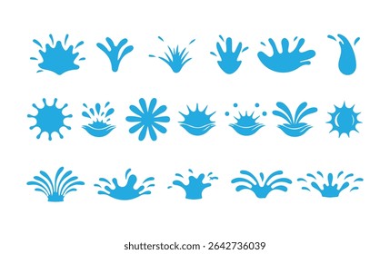 Water and juice splash liquide. Vector Illustration. A dripped droplet, delicate dancer in ballet of fluids A spill shape,  Dripping liquid elements, Victor illustration eps 10