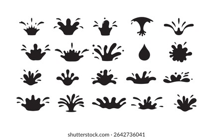 Water and juice splash liquide. Vector Illustration. A dripped droplet, delicate dancer in ballet of fluids A spill shape,  Dripping liquid elements, Victor illustration eps 10