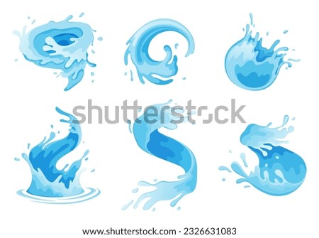 Water and juice splash liquide. Vector Illustration. A water splash, momentary disruption in calmness of pond Fresh juice splashed, playful exhibit of refreshing beverage A wave shape, beautiful echo