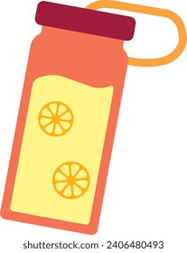 Water Juice in Tumblr Vector Illustration