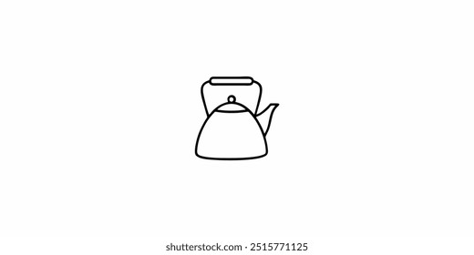 water kettle outline design for kids printable coloring book