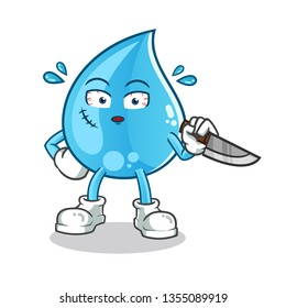 water killer mascot vector cartoon illustration