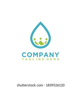 water king with line art logo design