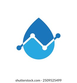 water lab droplets logo design vector flat