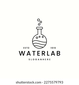 Water lab logo for technology abstract vector design template .