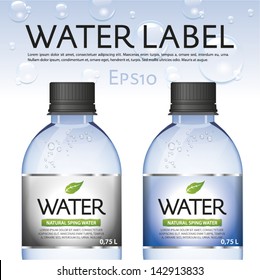 Water label & bottle