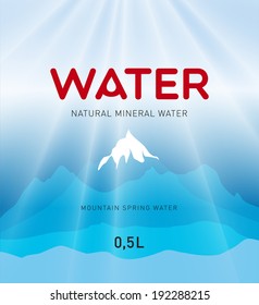 Water, Label Design, Vector Background