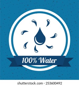 water label design, vector illustration eps10 graphic 