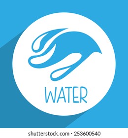 water label design, vector illustration eps10 graphic 