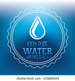 water label design, vector illustration eps10 graphic 