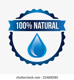 water label design, vector illustration eps10 graphic 