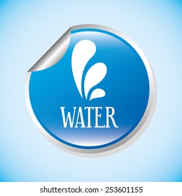 water label design, vector illustration eps10 graphic 