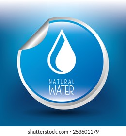 water label design, vector illustration eps10 graphic 