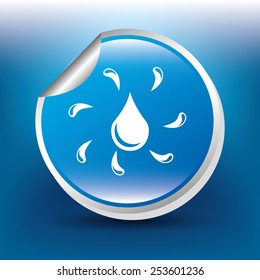 water label design, vector illustration eps10 graphic 
