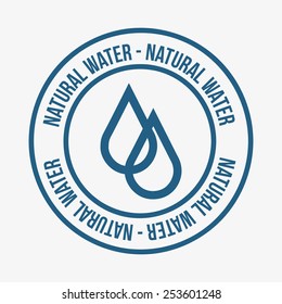 water label design, vector illustration eps10 graphic 