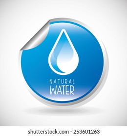 water label design, vector illustration eps10 graphic 