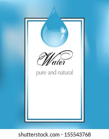 Water label with drop