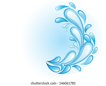 Water Label vector isolated 