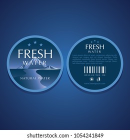 water label vector template