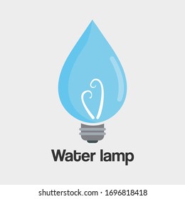 Water Lamp Flat Design Illustration Vector